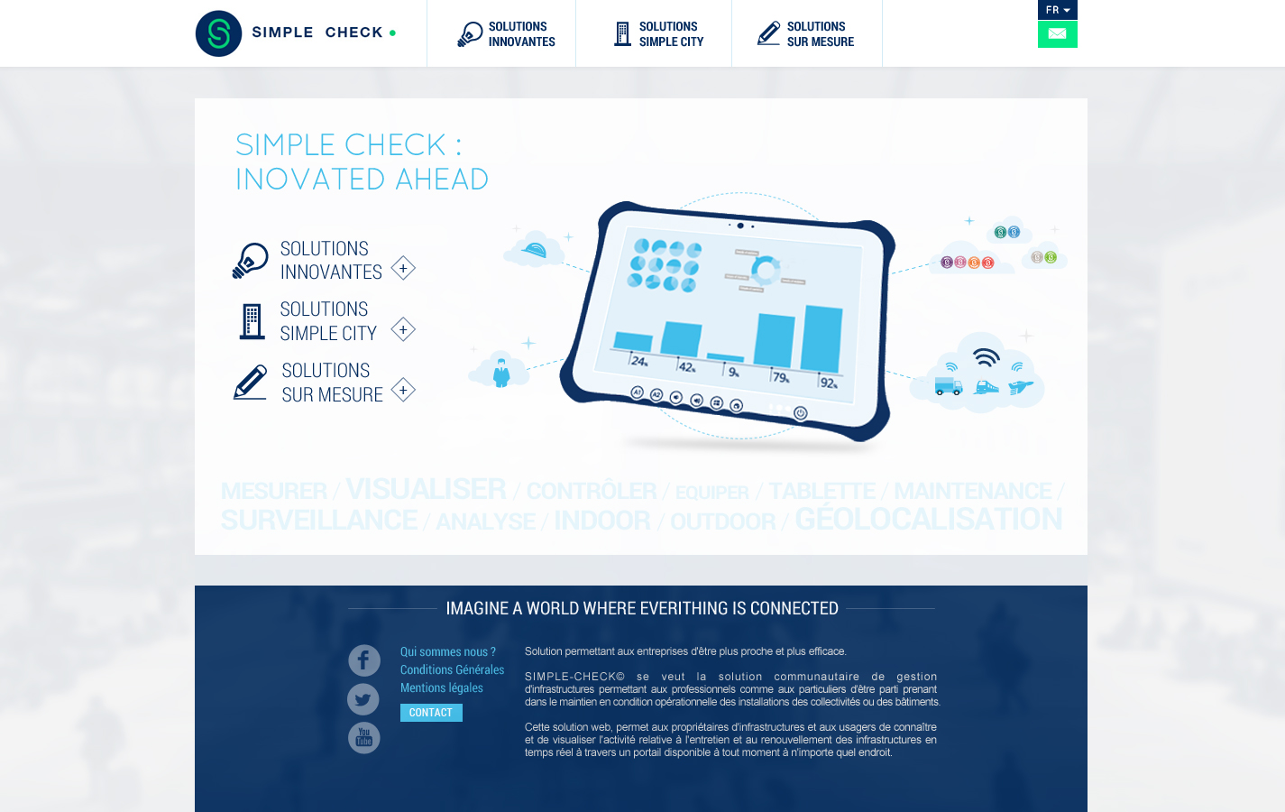 Création de site internet pour Simple Check - maquette home page