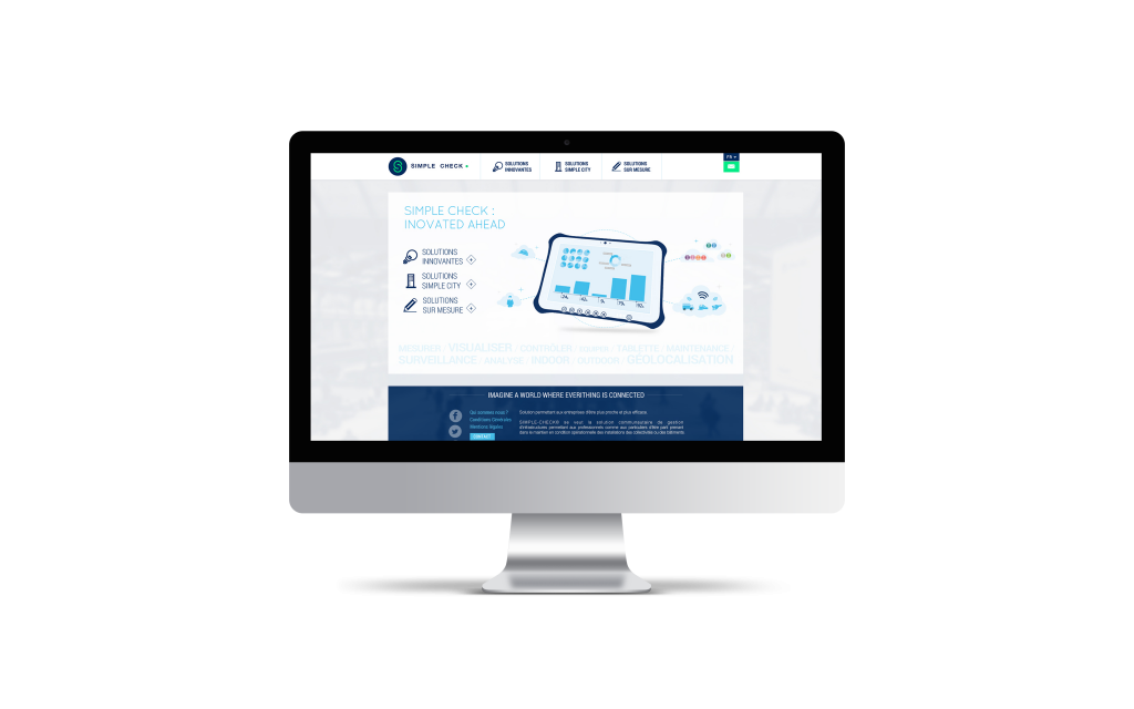 Création de site internet pour Simple Check iMac Mockup